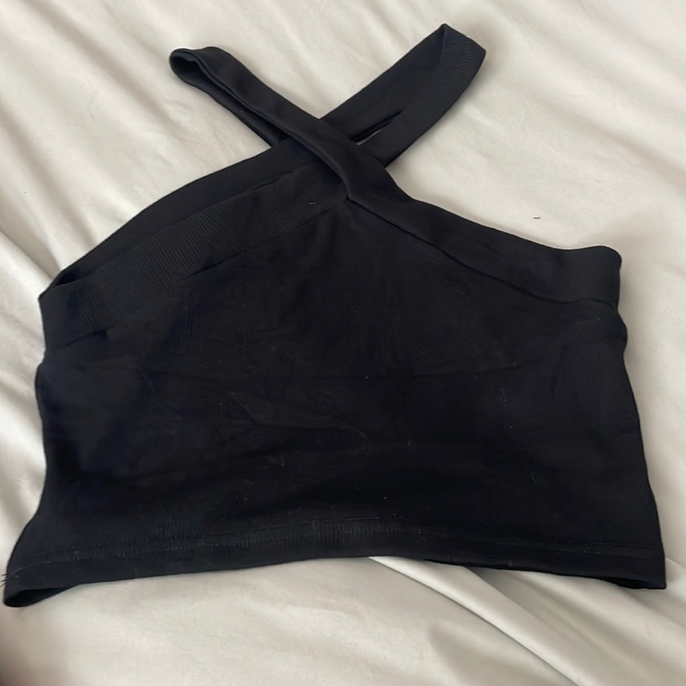 cross neck crop top